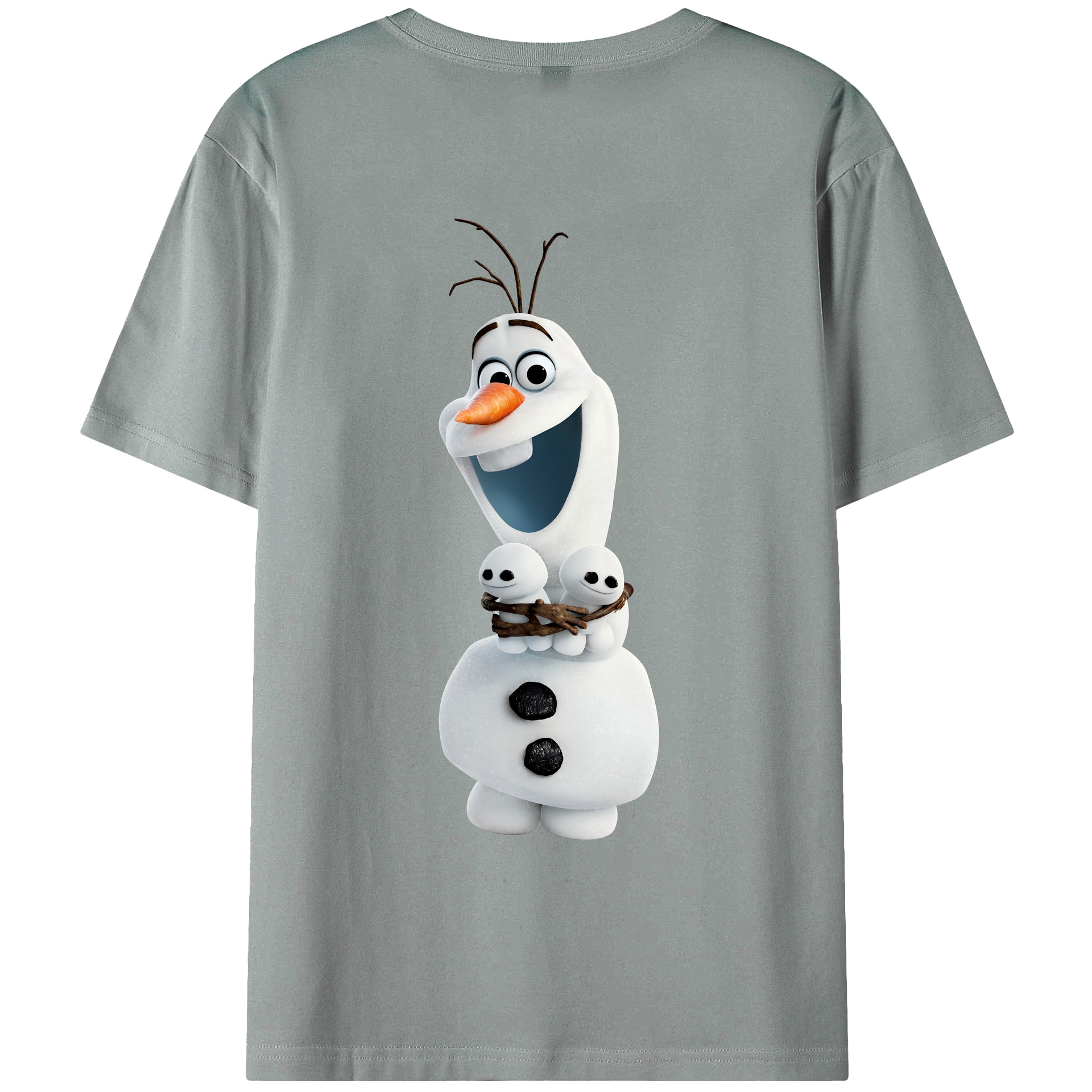 （画像用） アナと雪の女王 アンナ エルサ Frozen Anna Elsa 綿100％ メンズ半袖Tシャツ（バックプリント） 通気性
